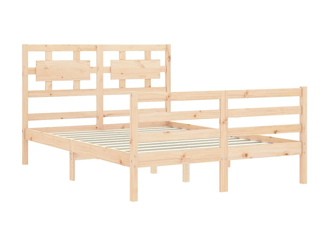 Lit-120x190 cm avec tête de lit petit double bois massif EGGB79682