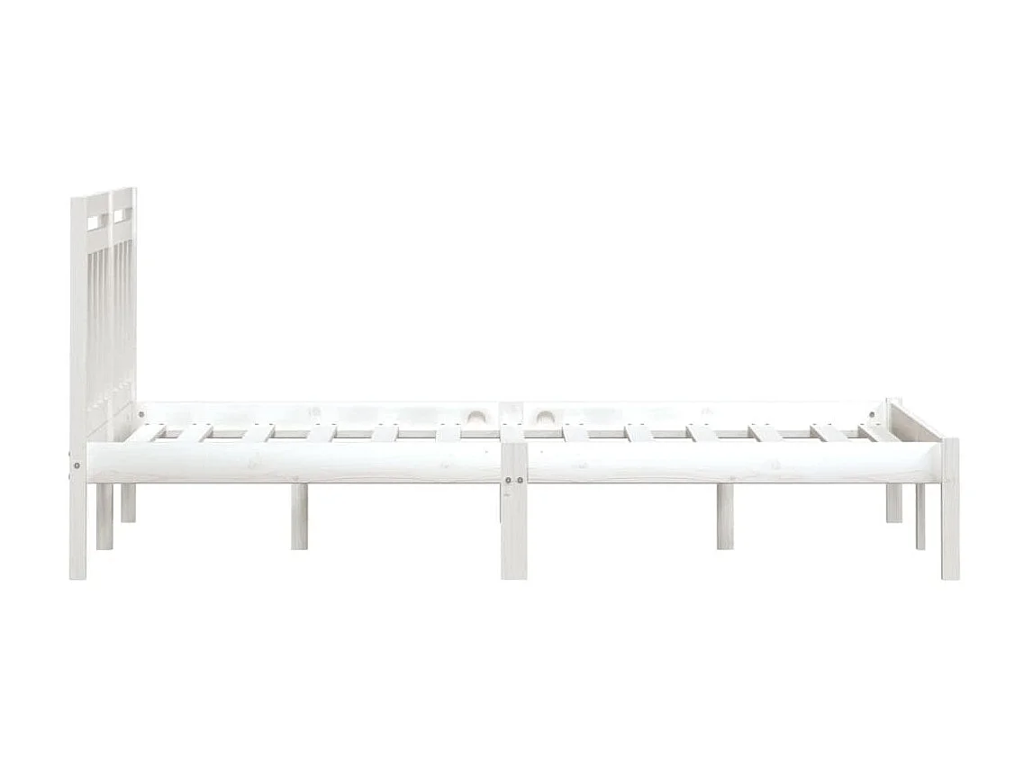 Bedframe massief grenenhout wit 160x200 cm NL46892