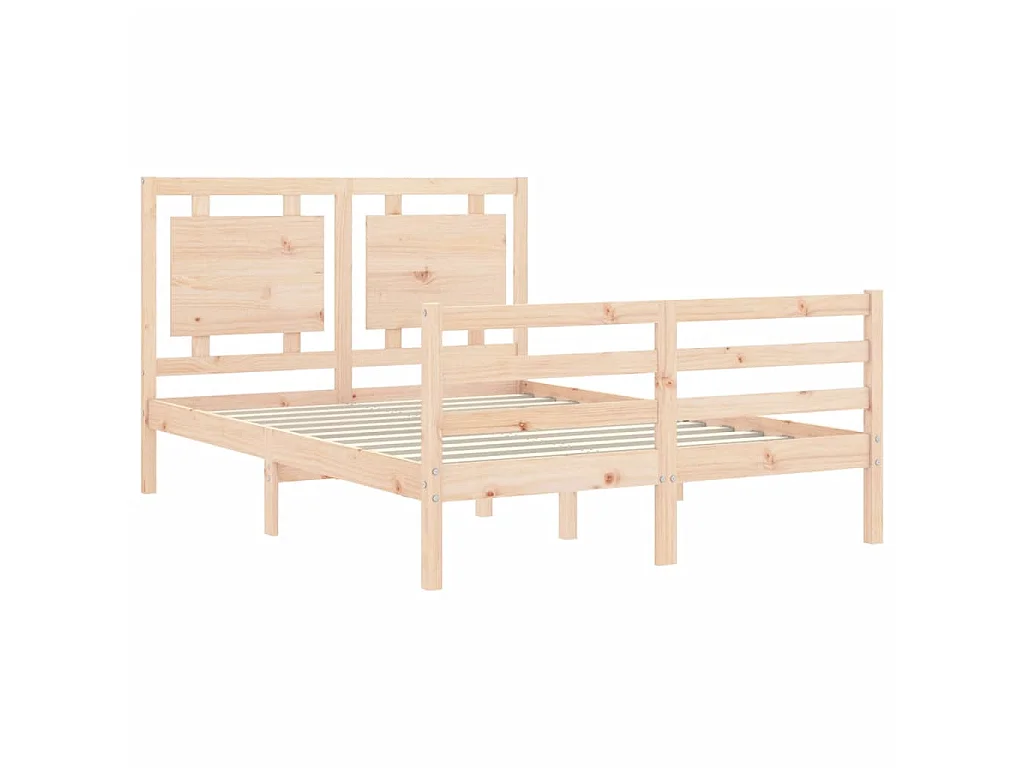 Lit-120x200 cm avec tête de lit bois massif EGGB17752