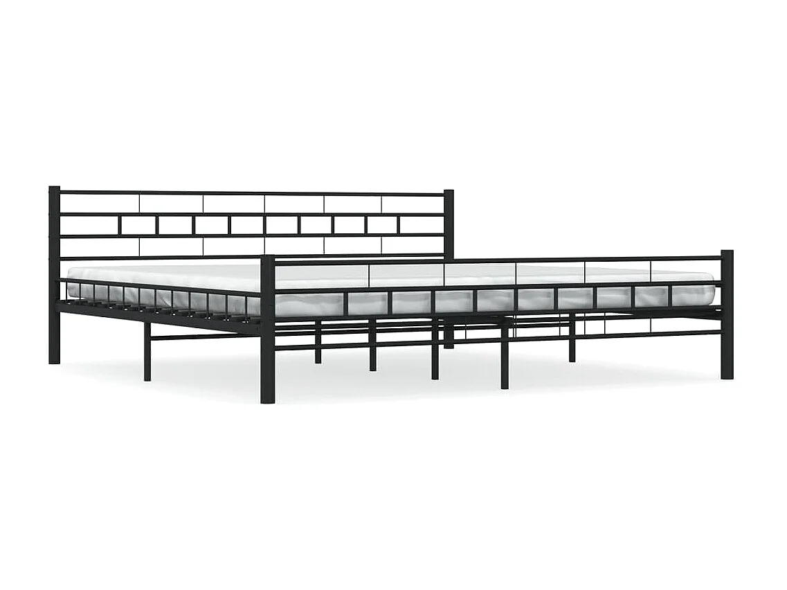 Bedframe staal zwart 200x200 cm NL15380