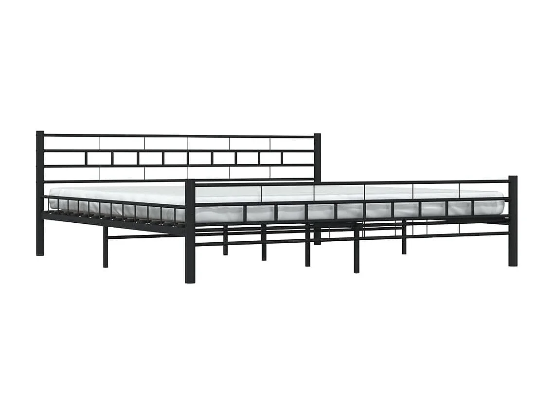 Bedframe staal zwart 200x200 cm NL15380