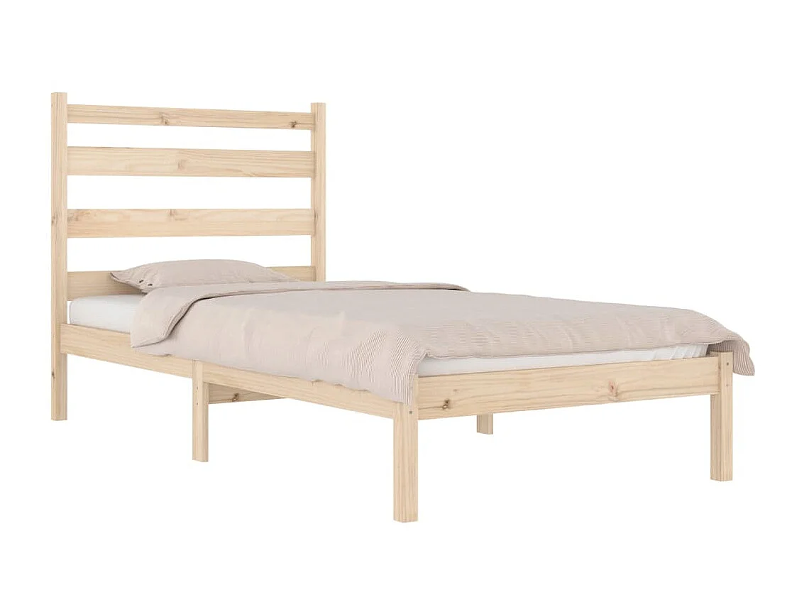 Lit-90x190 cm bois de pin massif simple EGGB75140
