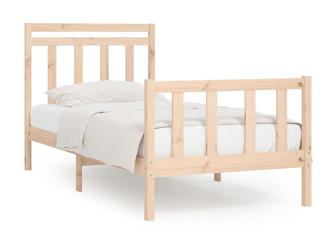 Lit-90x200 cm Bois de pin solide EGGB58672