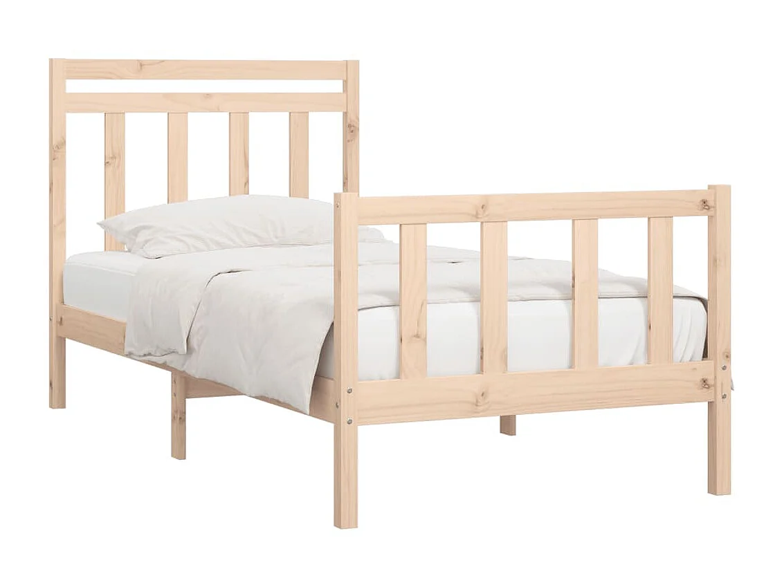 Lit-90x200 cm Bois de pin solide EGGB58672