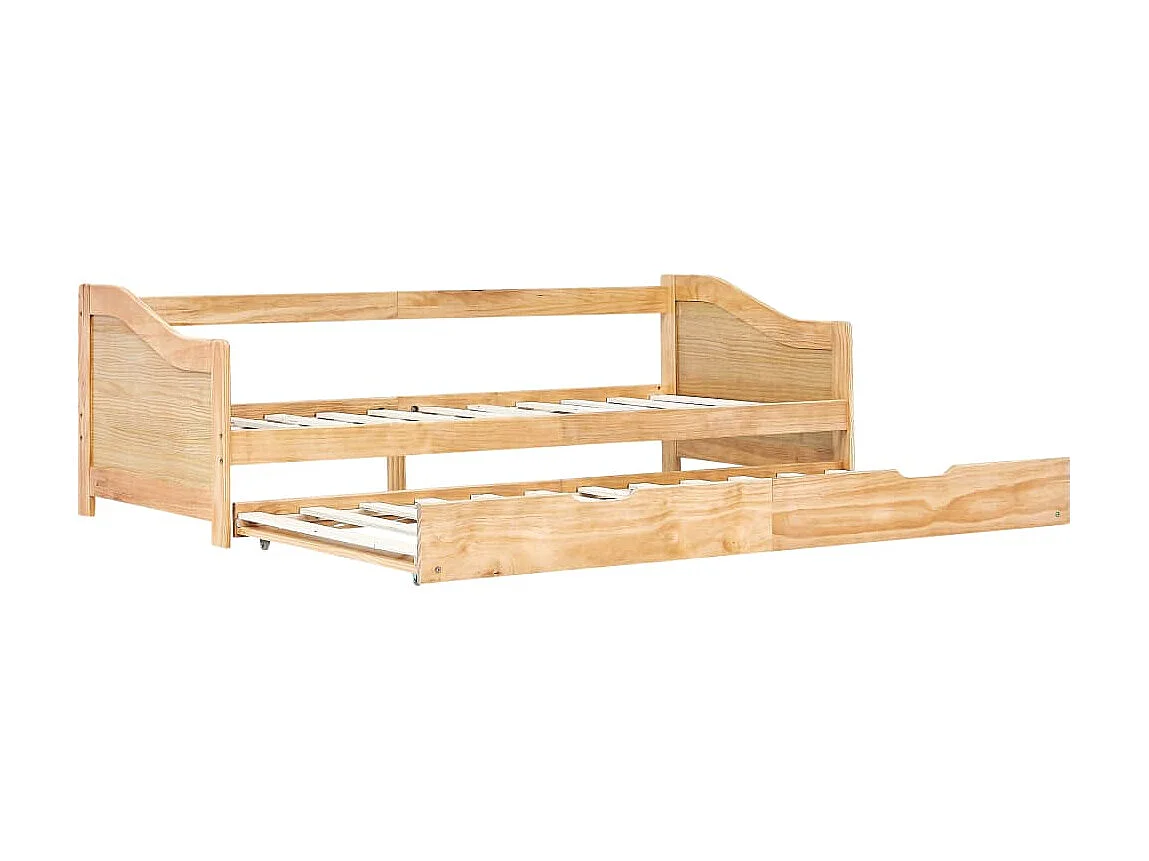 Lit-90x200 cm extensible Bois de pin EGGB96654