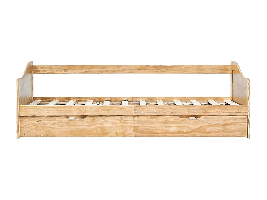 Lit-90x200 cm extensible Bois de pin EGGB96654