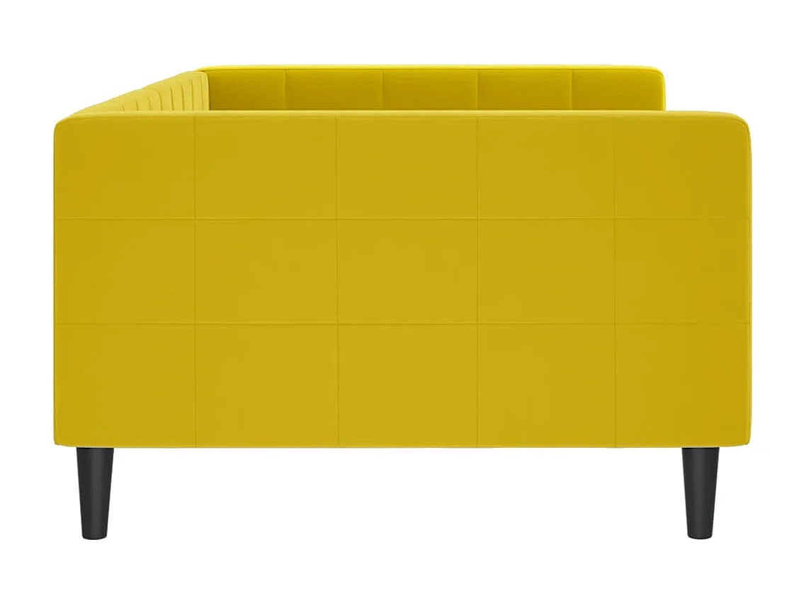Tagesbett,Sofabett Gelb 100x200 cm Samt -gkd89709