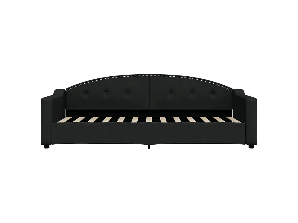 Lit-80x200 cm de repos noir tissu EGGB27697