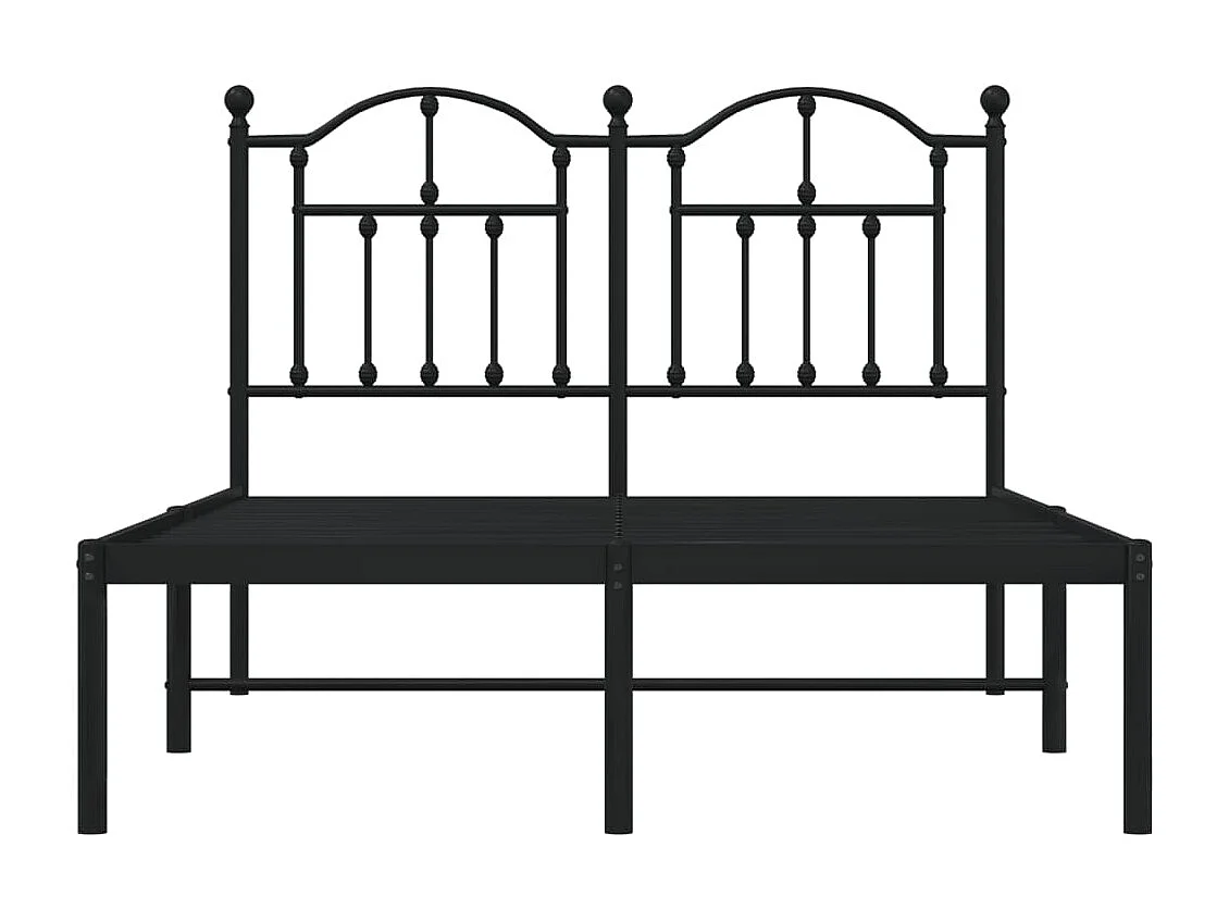 Cama com cabeceira 120x190 cm metal preto PT404112
