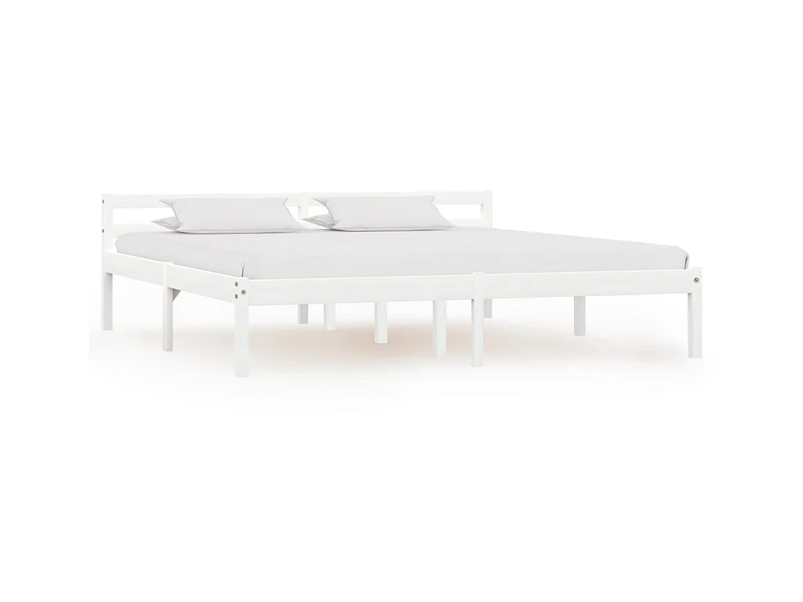 Bedframe massief grenenhout wit 160x200 cm NL36256