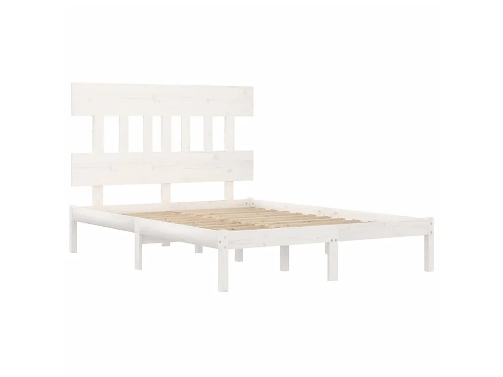 Lit-200x200 cm Blanc Bois massif EGGB14263