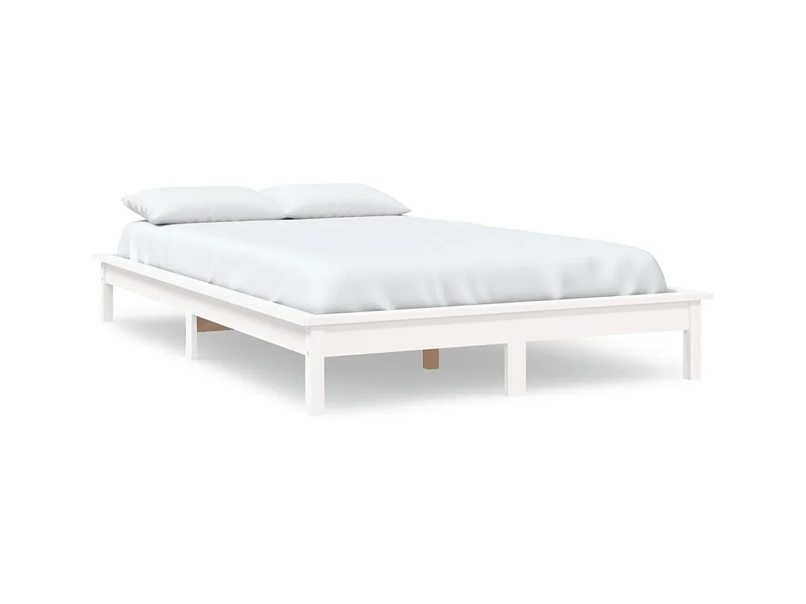 Bedframe massief grenenhout wit 160x200 cm NL68629