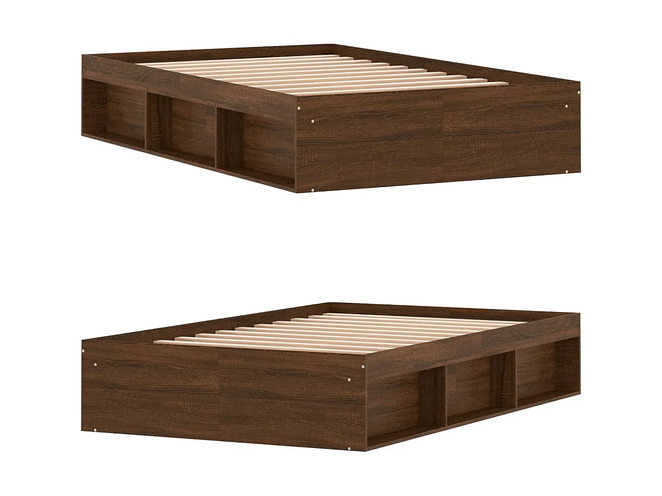 Lit-120x200 cm chêne marron EGGB43009