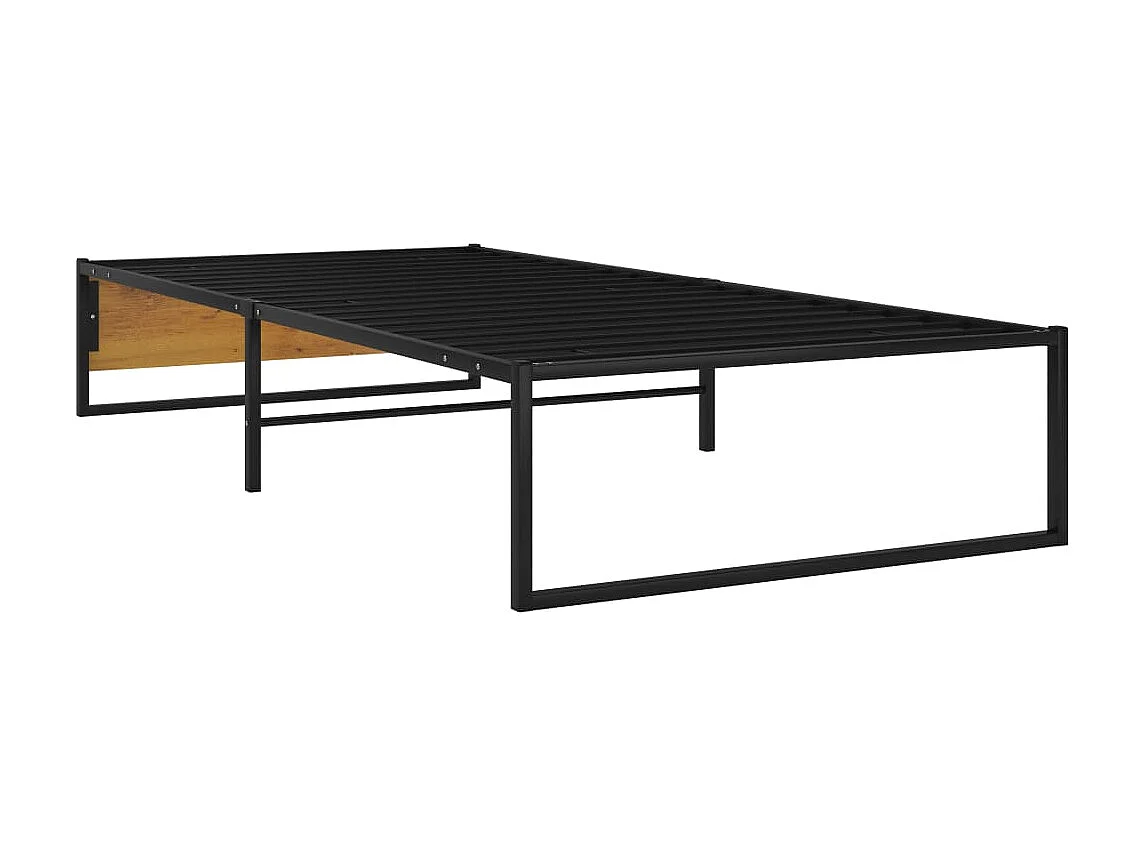 Lit-90x200 cm Noir Métal EGGB88559