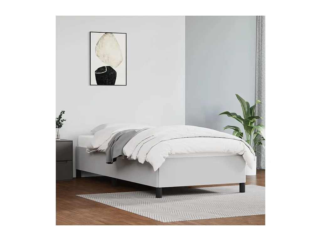 Lit-80x200 cm Blanc Similicuir EGGB81172