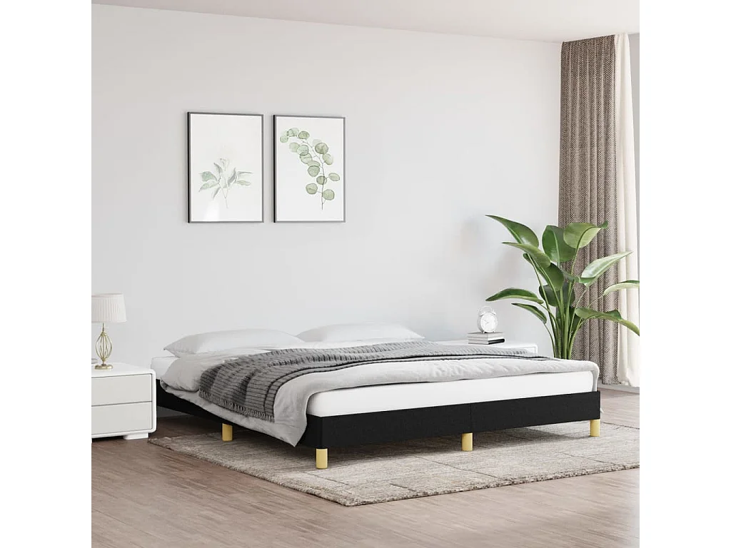 Cama 180x200 cm tela gris claro ES27110