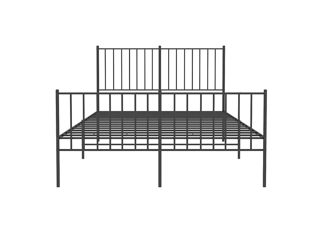 Bedframe met hoofd- en voeteneinde metaal zwart 120x190 cm NL43236