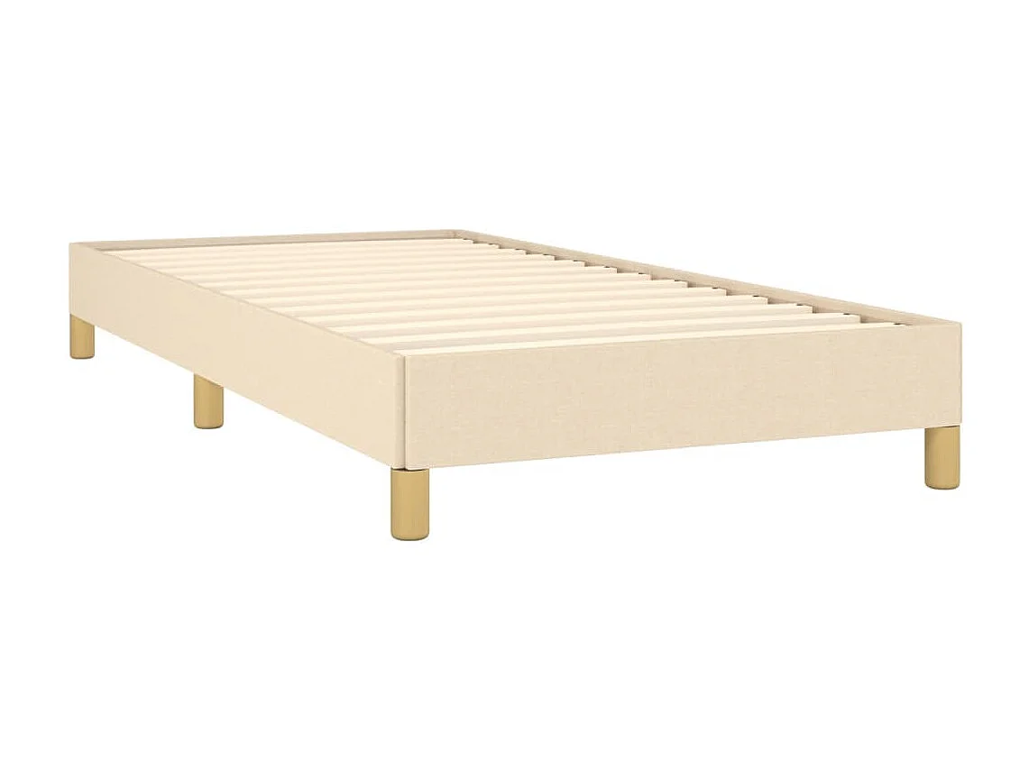 Lit-90x200 cm Crème Tissu EGGB84735