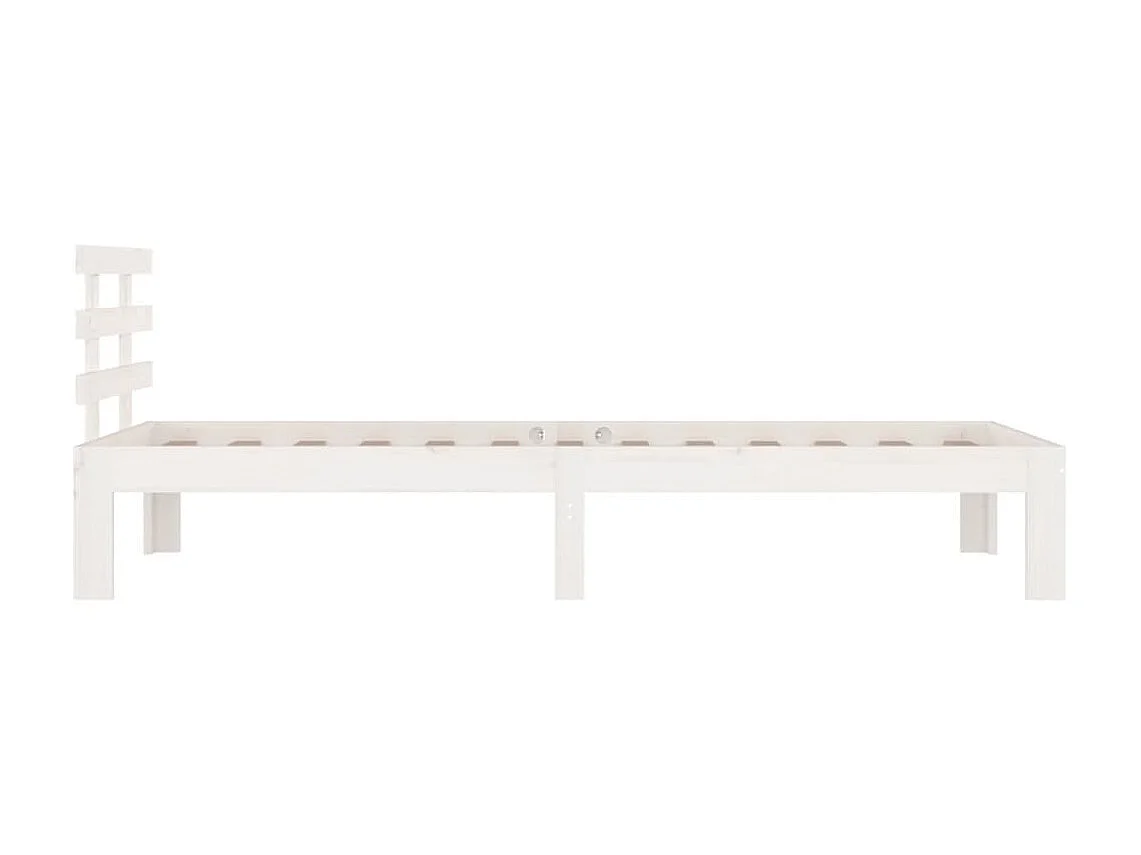 Bedframe massief hout wit 75x190 cm NL53230