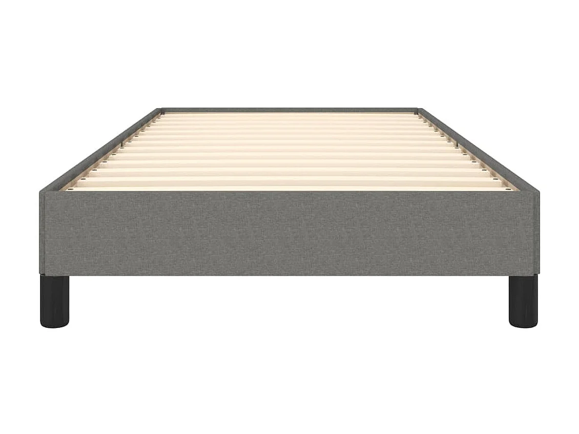 Lit-90x190 cm Gris foncé Tissu EGGB12171