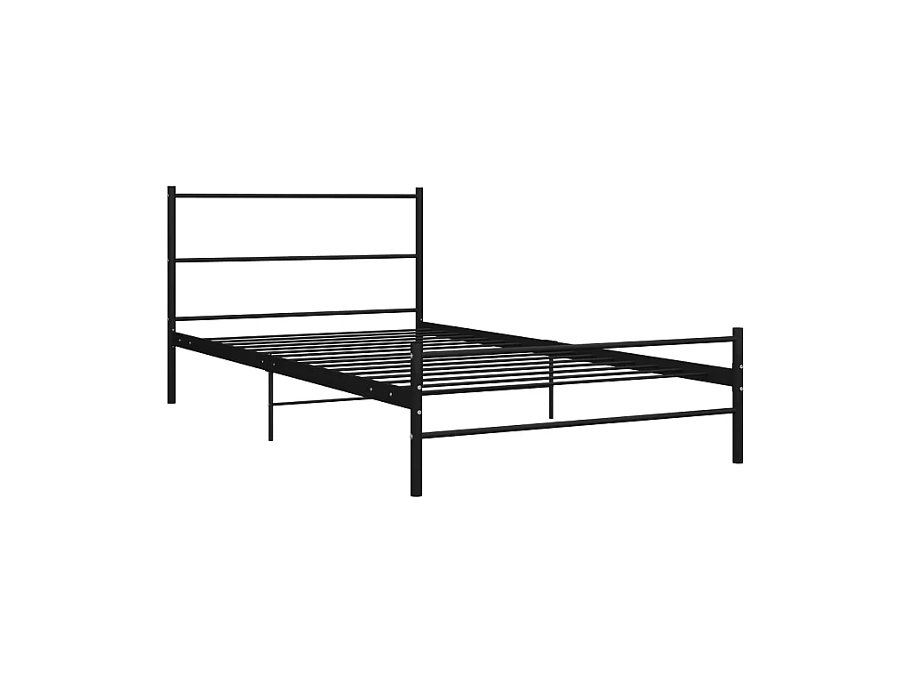 Cama 100x200 cm de metal negro ES63760