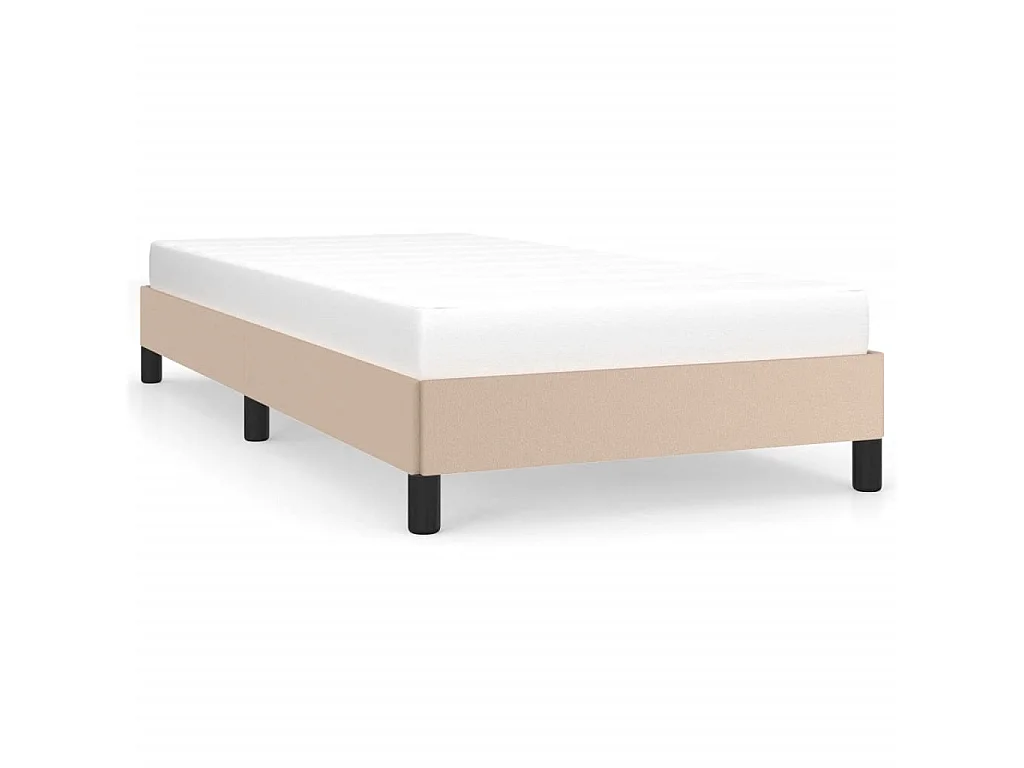 Lit-90x190 cm Cappuccino Similicuir EGGB75427