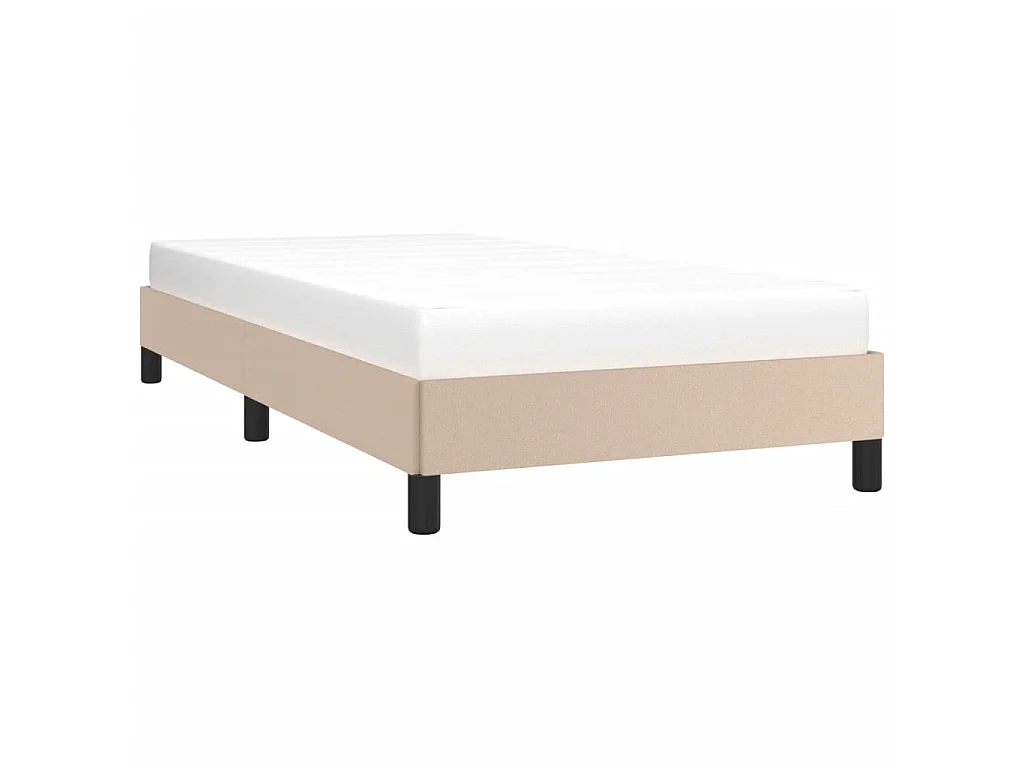 Lit-90x190 cm Cappuccino Similicuir EGGB75427