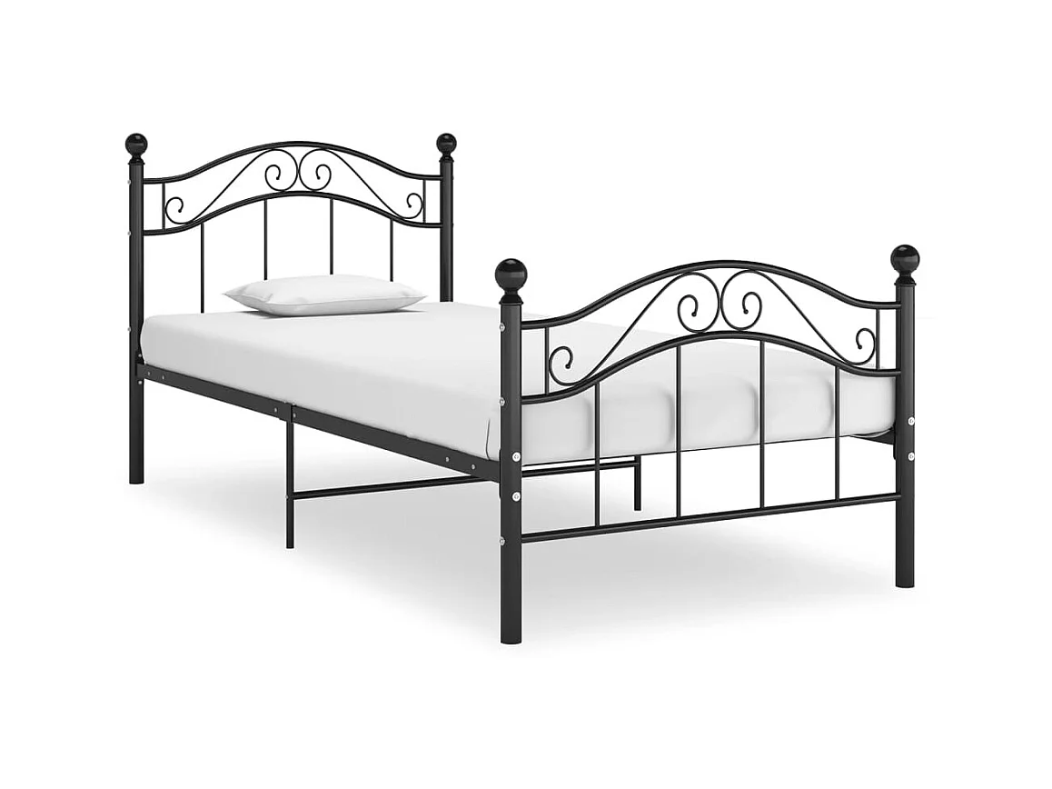 Cama 100x200 cm de metal negro ES99511