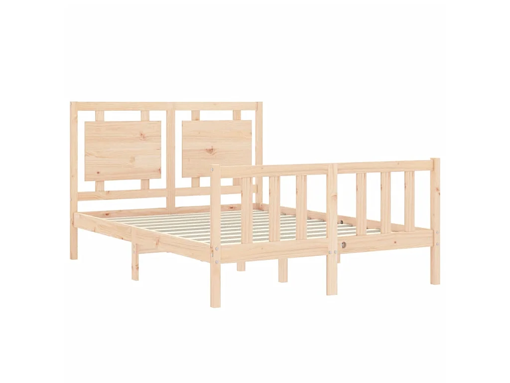 Lit-120x190 cm avec tête de lit petit double bois massif EGGB61249
