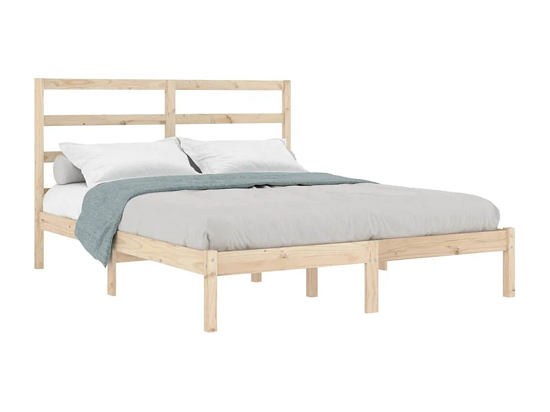 Cama 120x200 cm madera maciza de pino ES90363