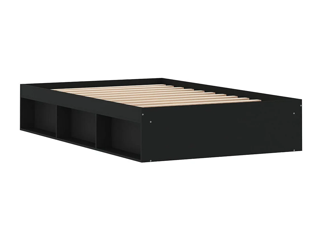 Lit-120x190 cm noir petit double EGGB36868
