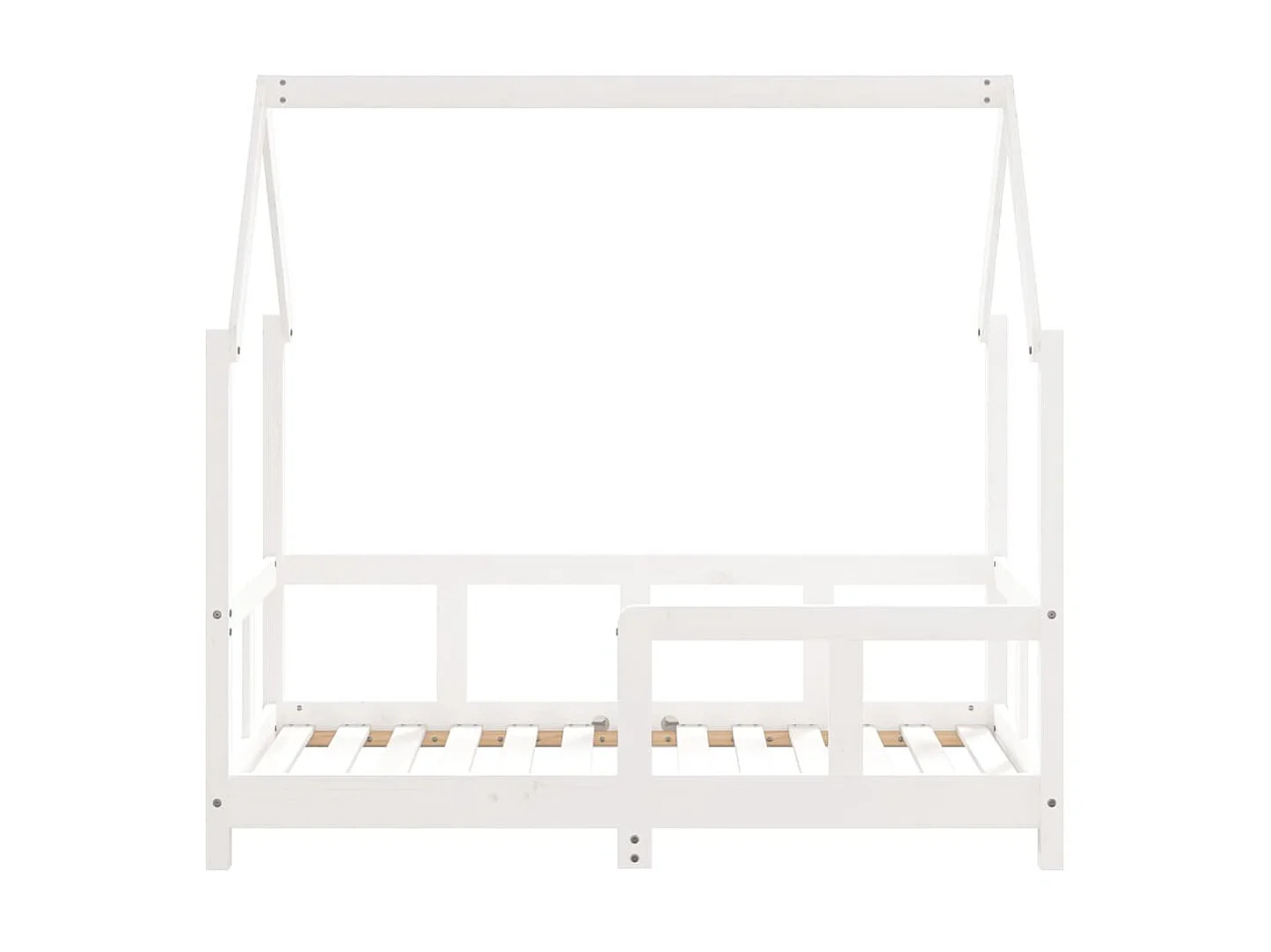 Lit-70x140 cm pour enfant blanc bois de pin massif EGGB13060