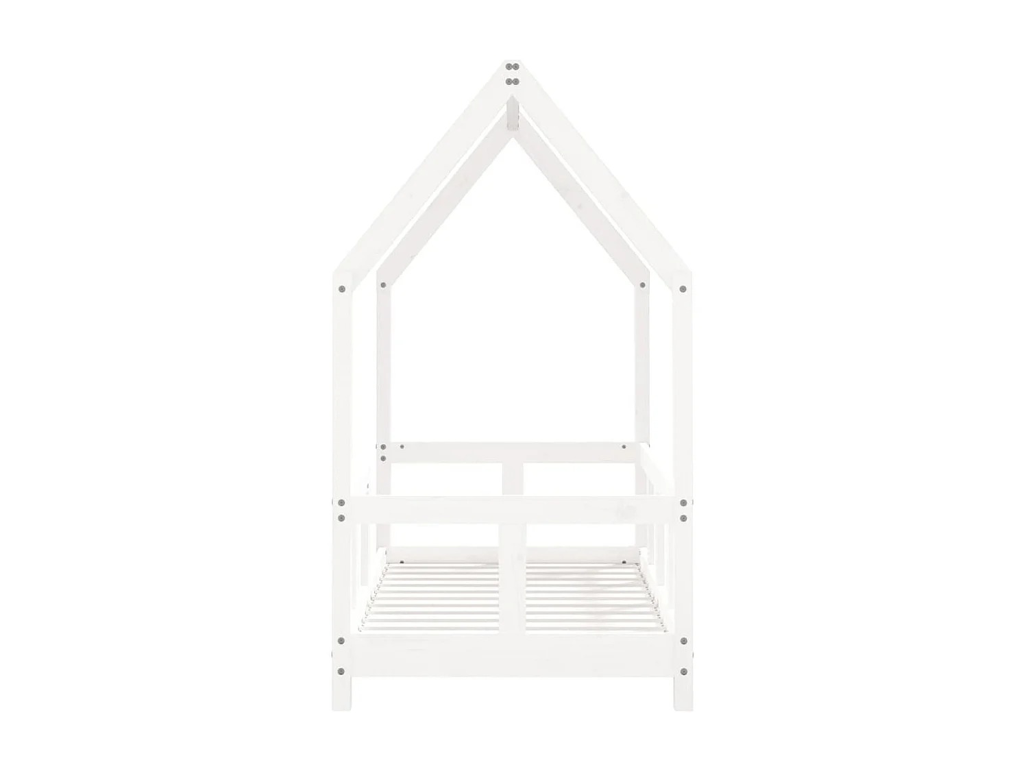 Lit-70x140 cm pour enfant blanc bois de pin massif EGGB13060