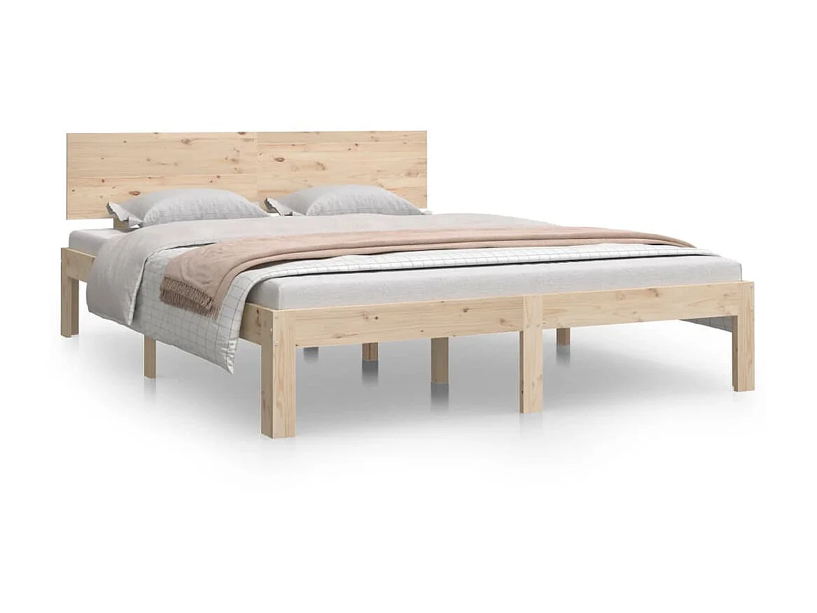 Cama 140x190 cm pinho maciço PT286636