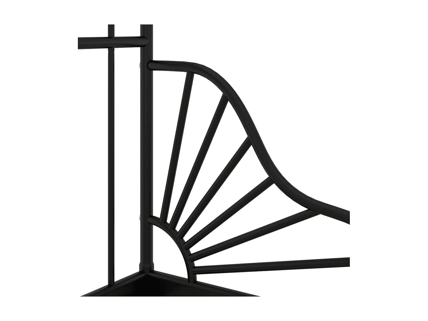 Lit-80x200 cm extensible Noir Métal EGGB70786