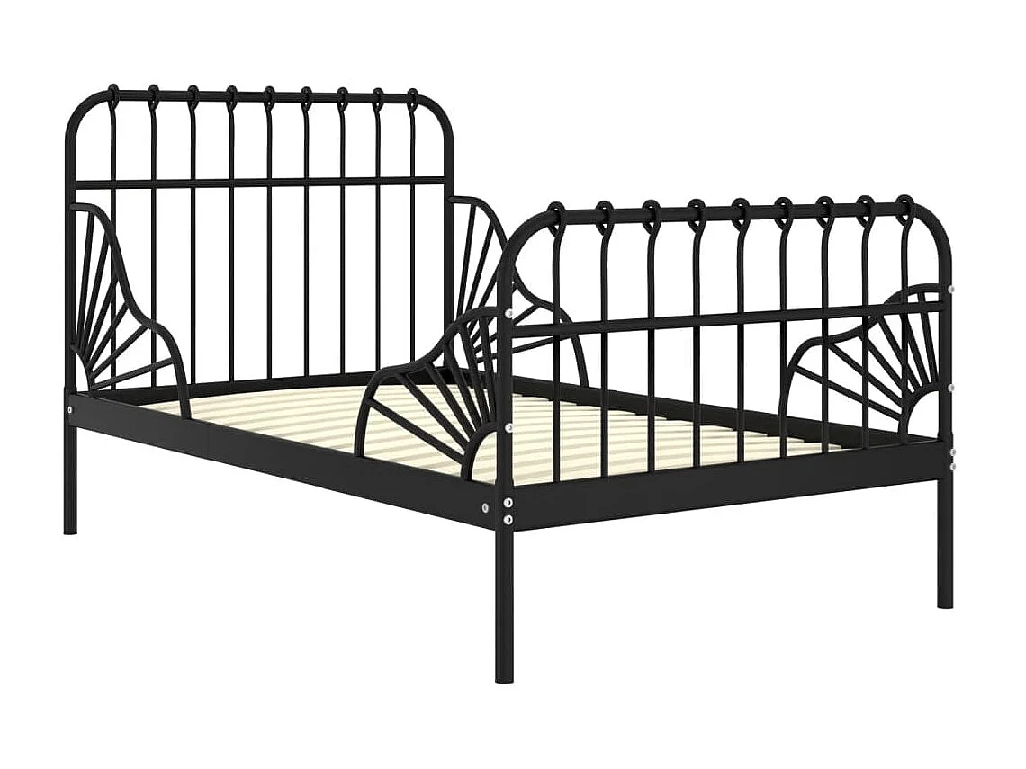 Bedframe verlengbaar metaal zwart 80x130/200 cm NL32683