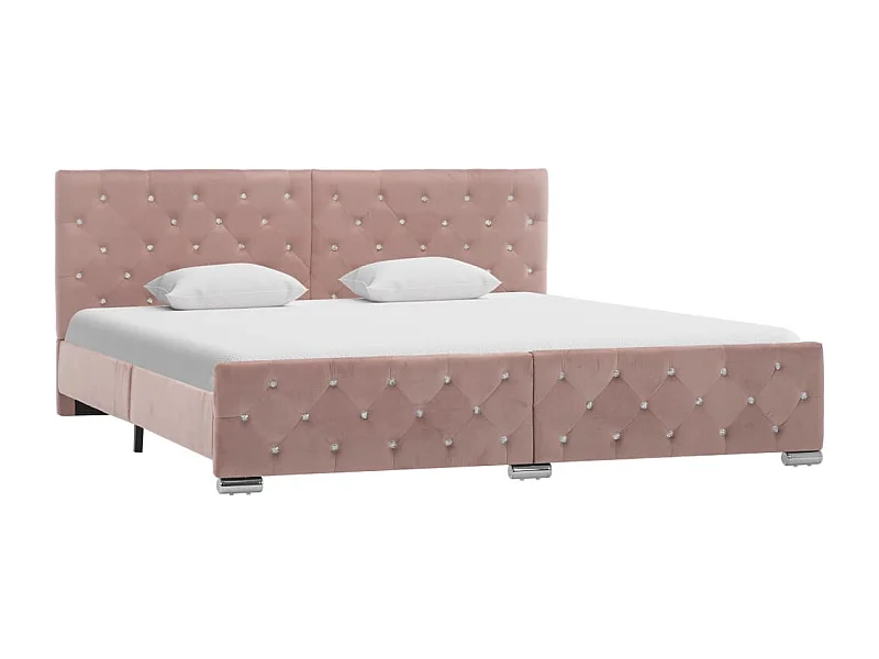 Bedframe fluweel roze 180x200 cm NL32340