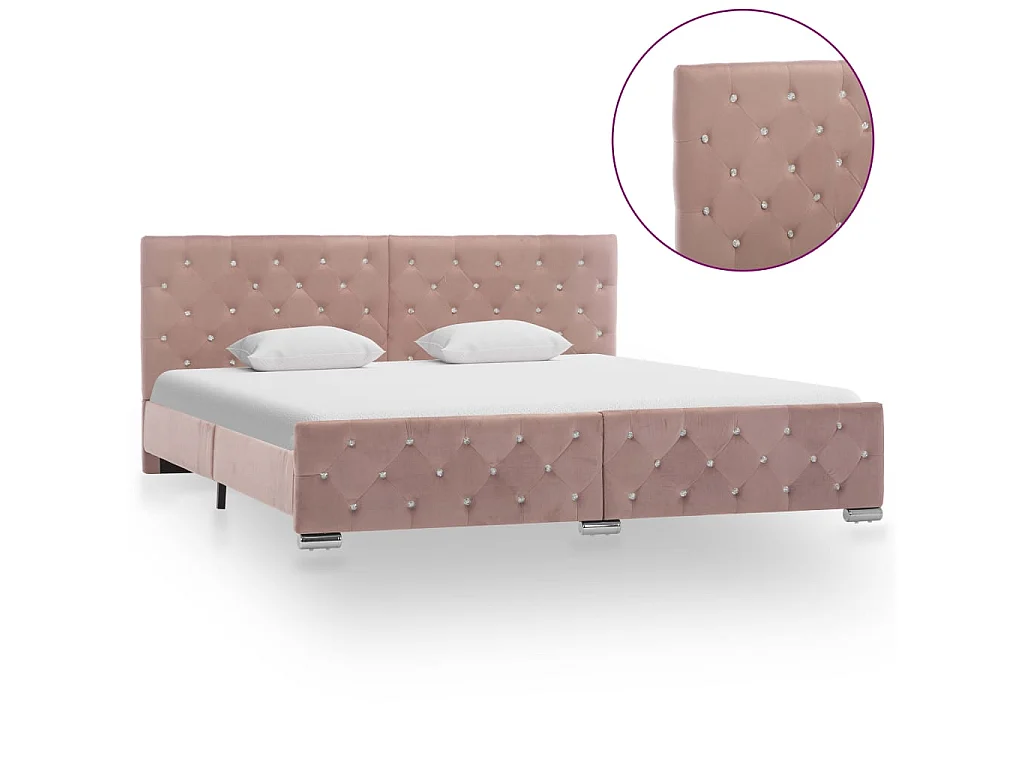 Lit-180x200 cm Rose Velours EGGB99592