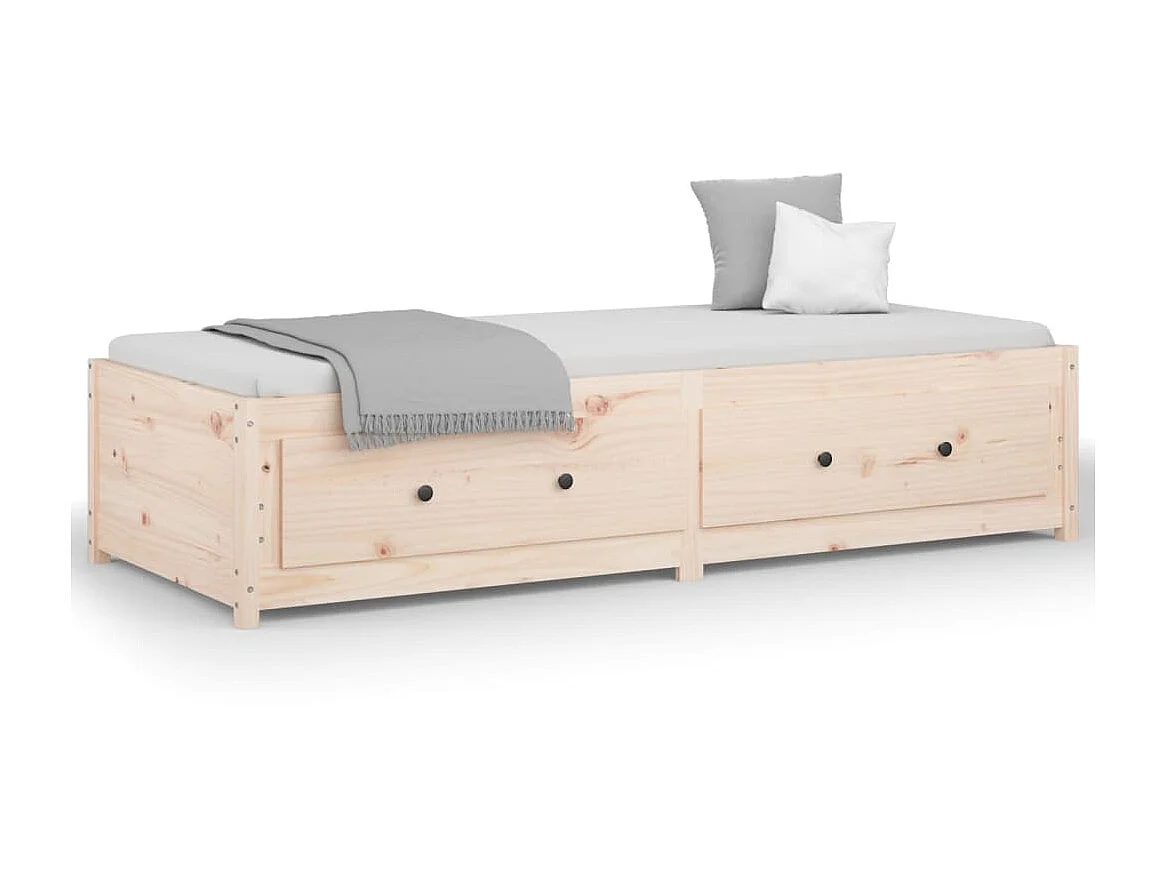 Cama de solteiro 90 x 200 cm madeira de pinho maciça PT585733