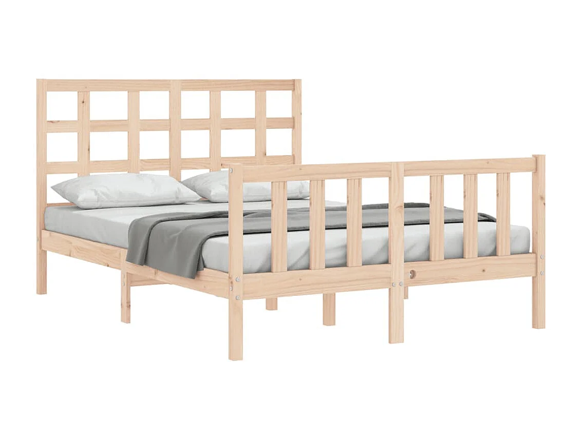 Lit-120x200 cm avec tête de lit bois massif EGGB70336