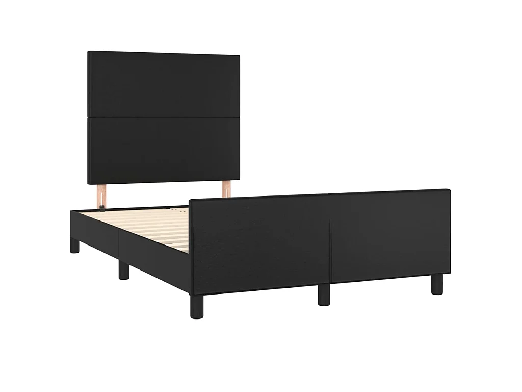 Bedframe met hoofdbord kunstleer zwart 120x200 cm NL90173
