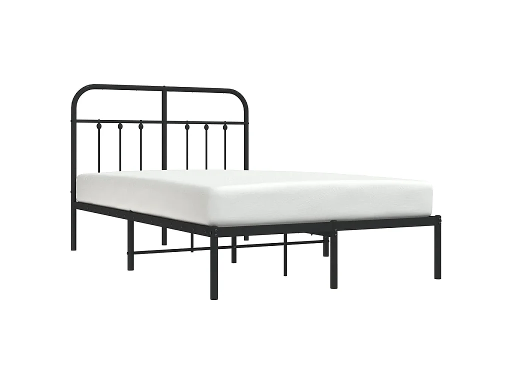 Cama com cabeceira 120x200 cm metal preto PT987569
