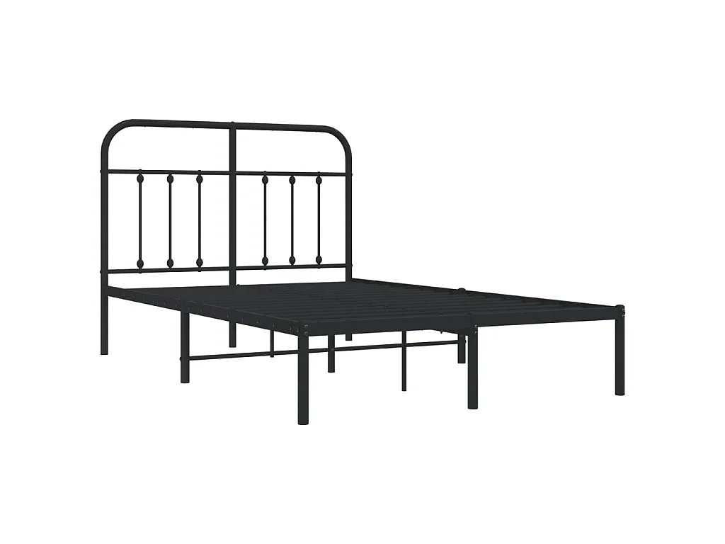 Cama com cabeceira 120x200 cm metal preto PT987569