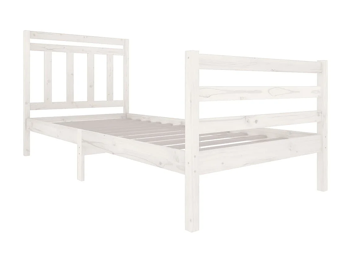 Lit-90x200 cm blanc bois massif EGGB34904
