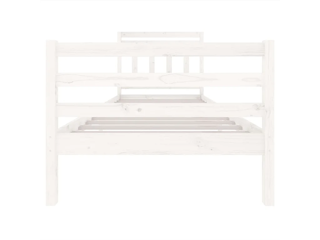 Lit-90x200 cm blanc bois massif EGGB34904