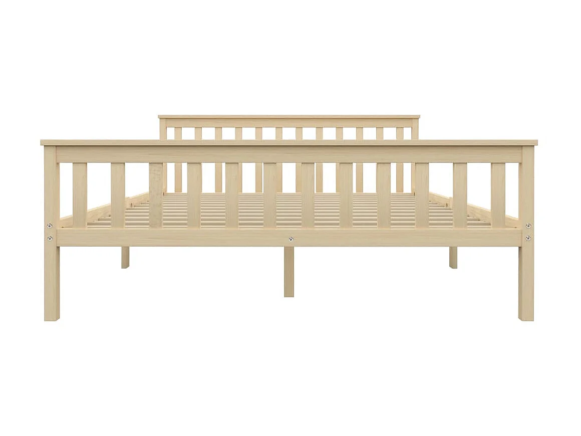 Lit-160x200 cm bois clair bois de pin massif EGGB99239