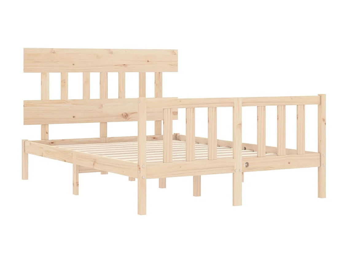 Lit-140x200 cm avec tête de lit bois massif EGGB91046