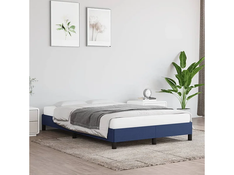Cama 120x200 cm tecido azul PT832057