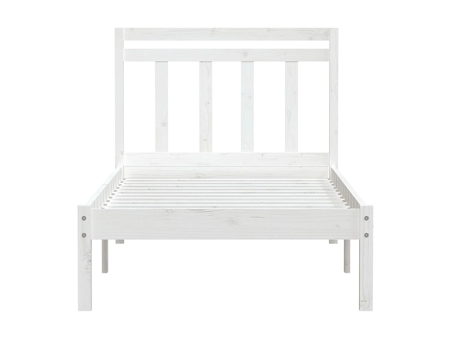 Lit-90x200 cm Blanc Bois de pin massif EGGB53476