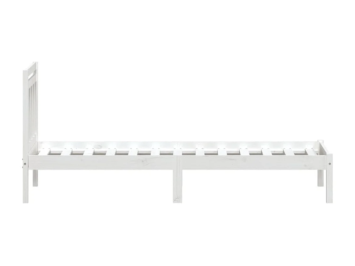 Lit-90x200 cm Blanc Bois de pin massif EGGB53476